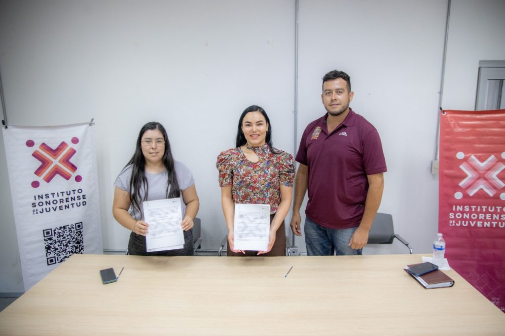El Instituto Sonorense de la Juventud firma convenio con casa del estudiante de villa pesquería